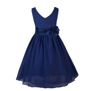 Elegant Floral Waist Band Dress