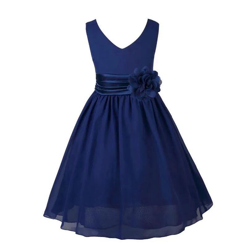 Elegant Floral Waist Band Dress