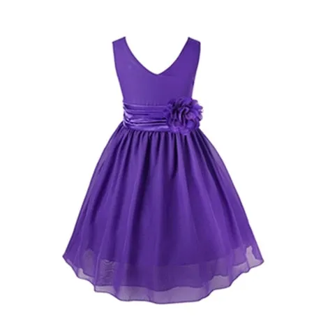 Elegant Floral Waist Band Dress