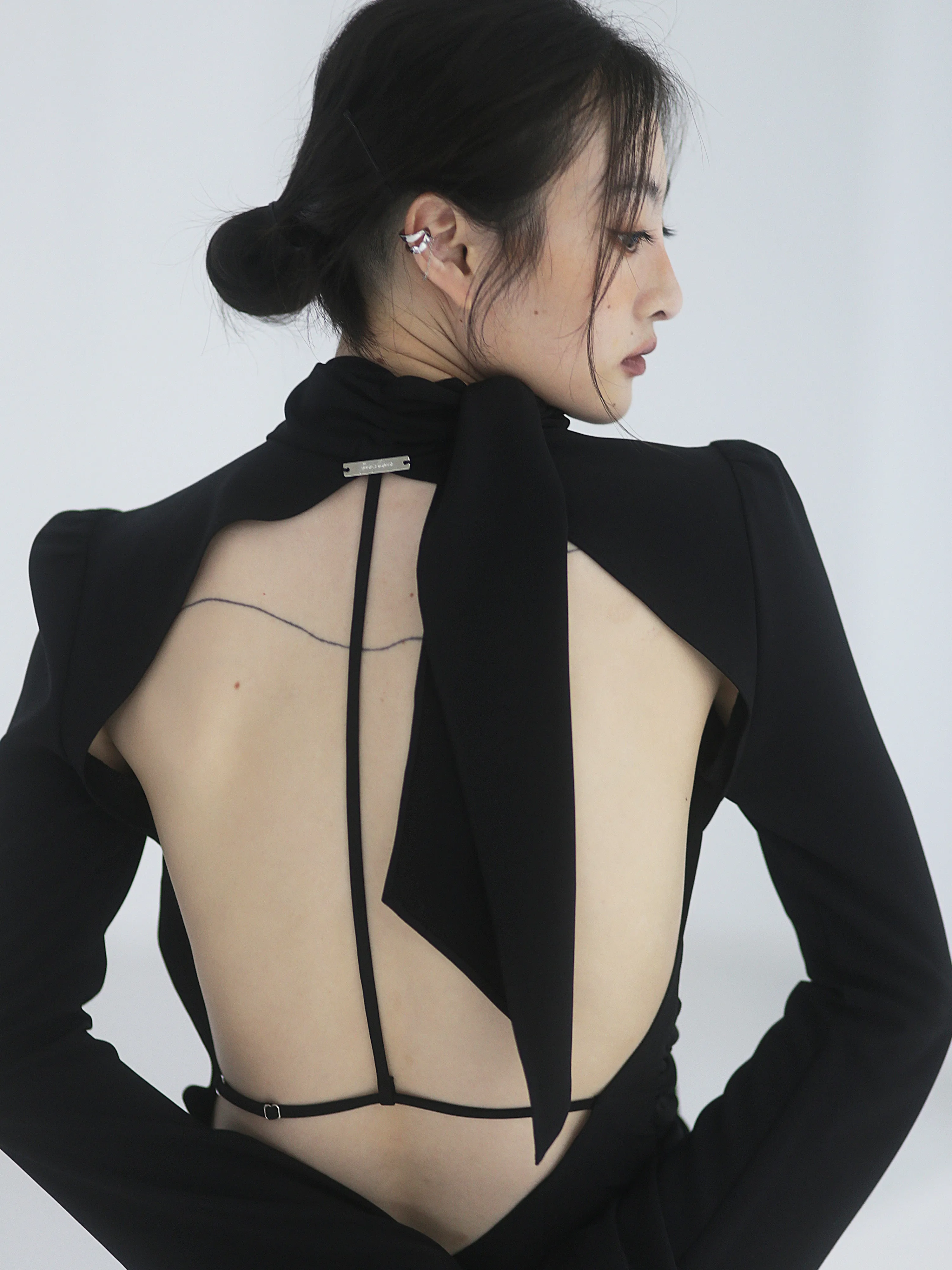 Elegant Hollow Strapless Dress