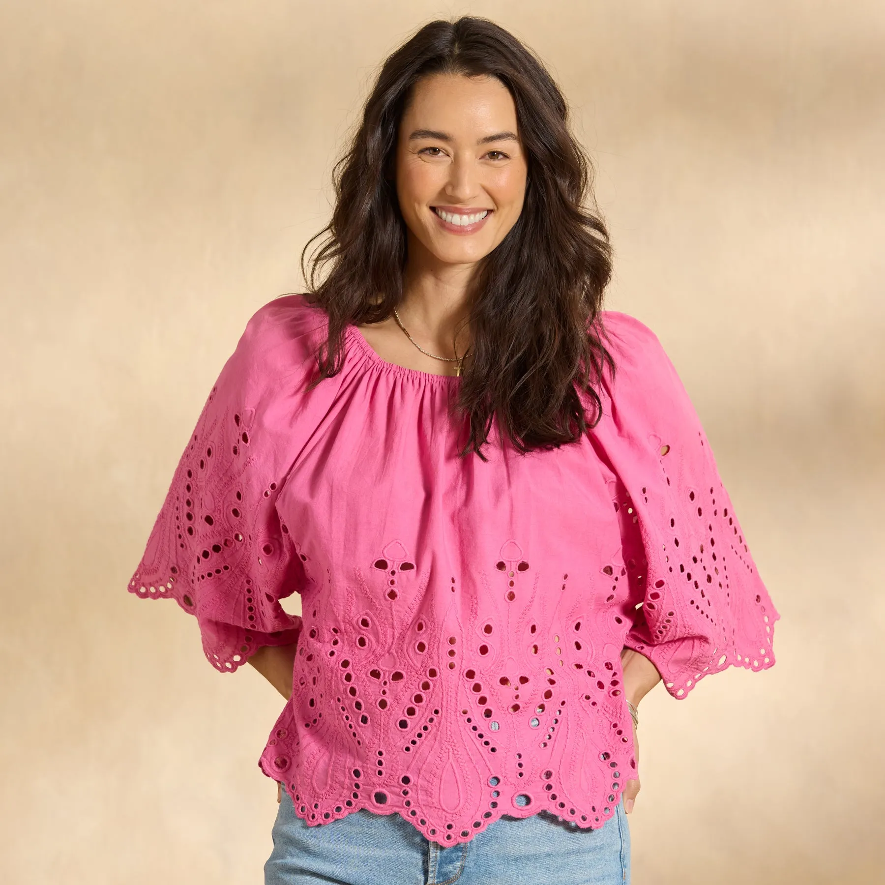 Etta Eyelet Top