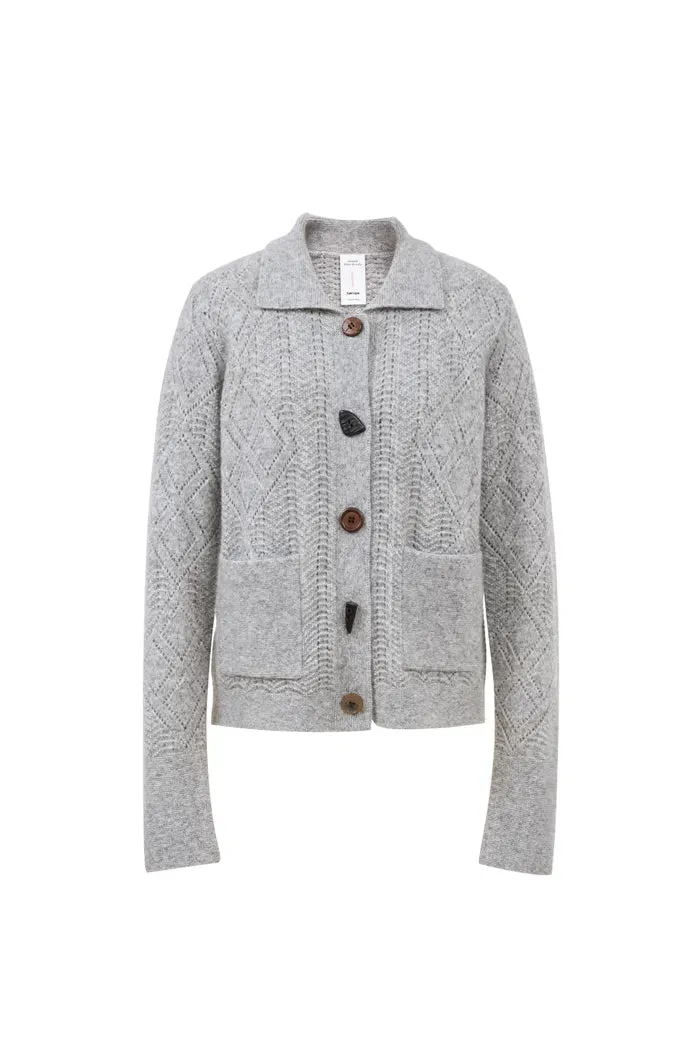 Felicia Cardigan in Wool-Mohair Knit