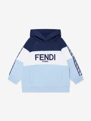 Fendi Boys Logo Hoodie in Blue