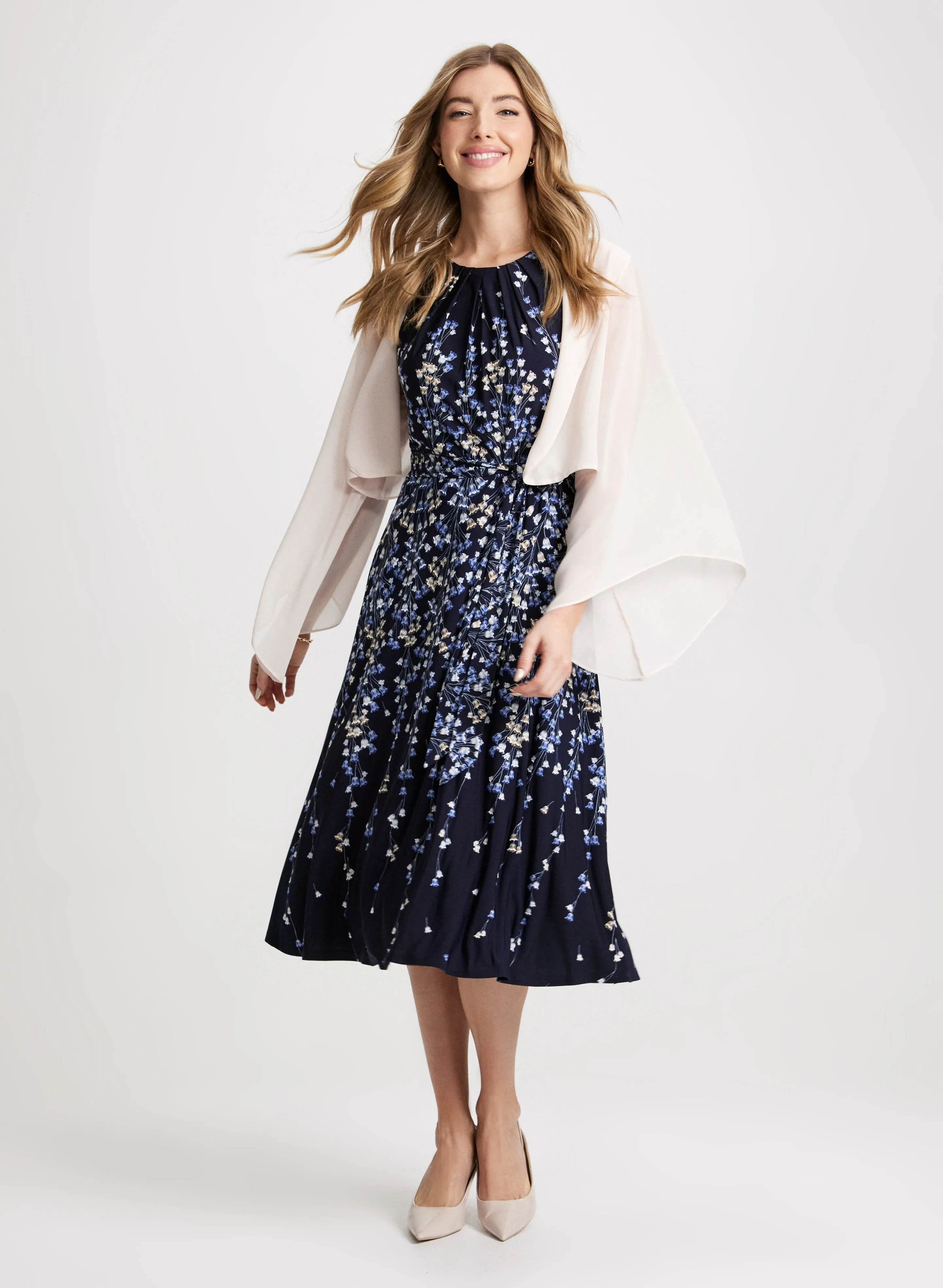 Flared Sleeve Chiffon Bolero