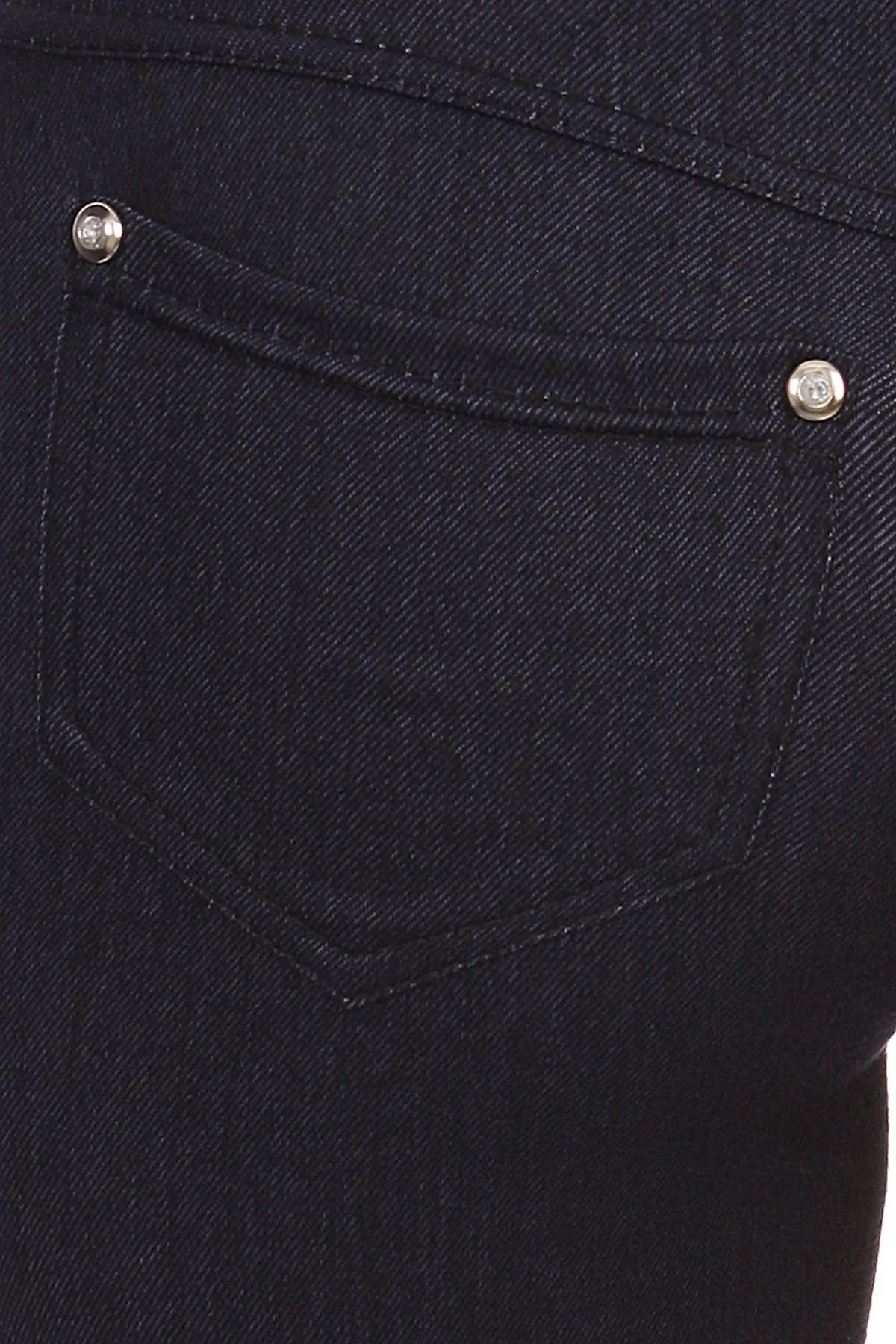 Floral printed slim fit pants with denim contrast