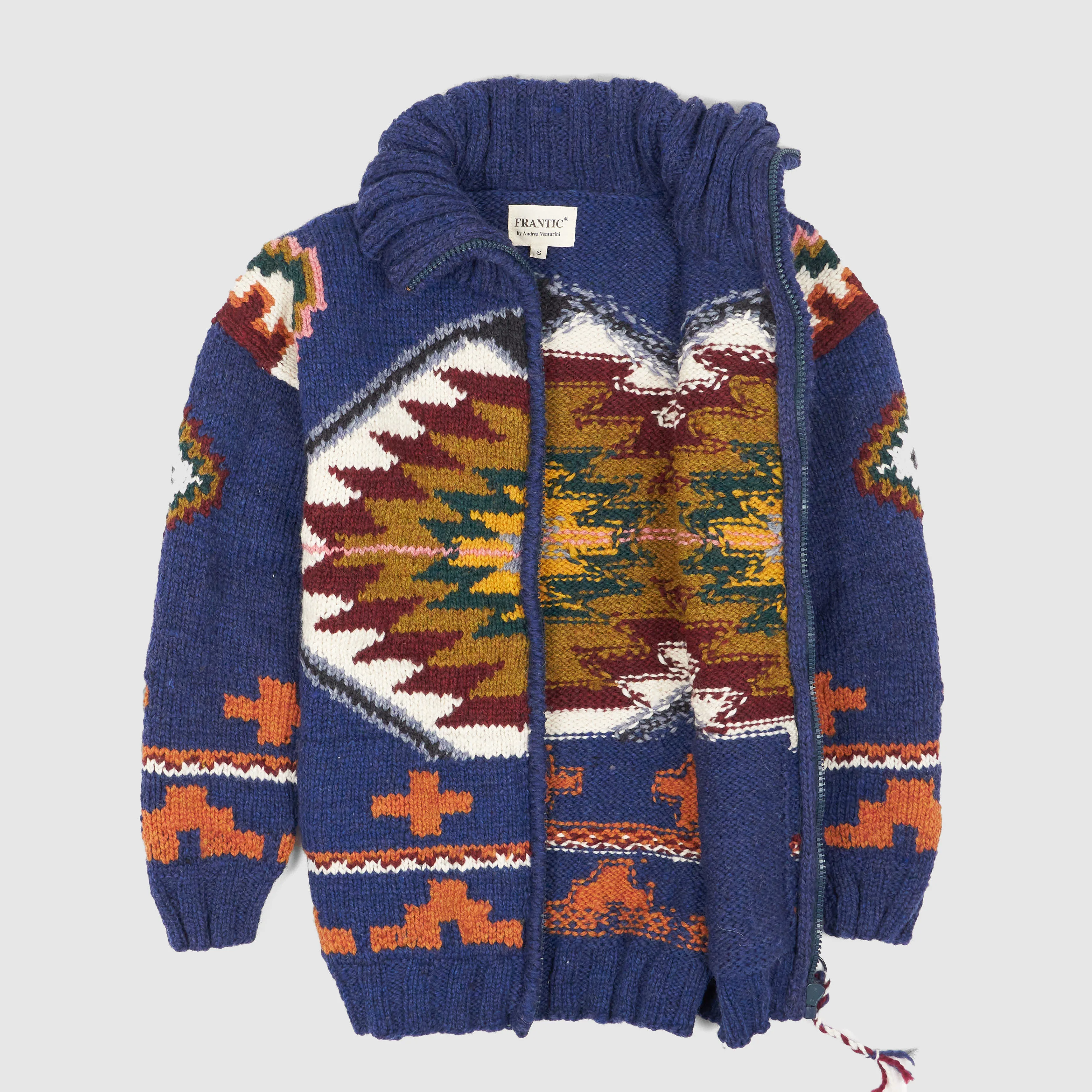 Frantic Hand Knitwear Full-Zip Cardigan