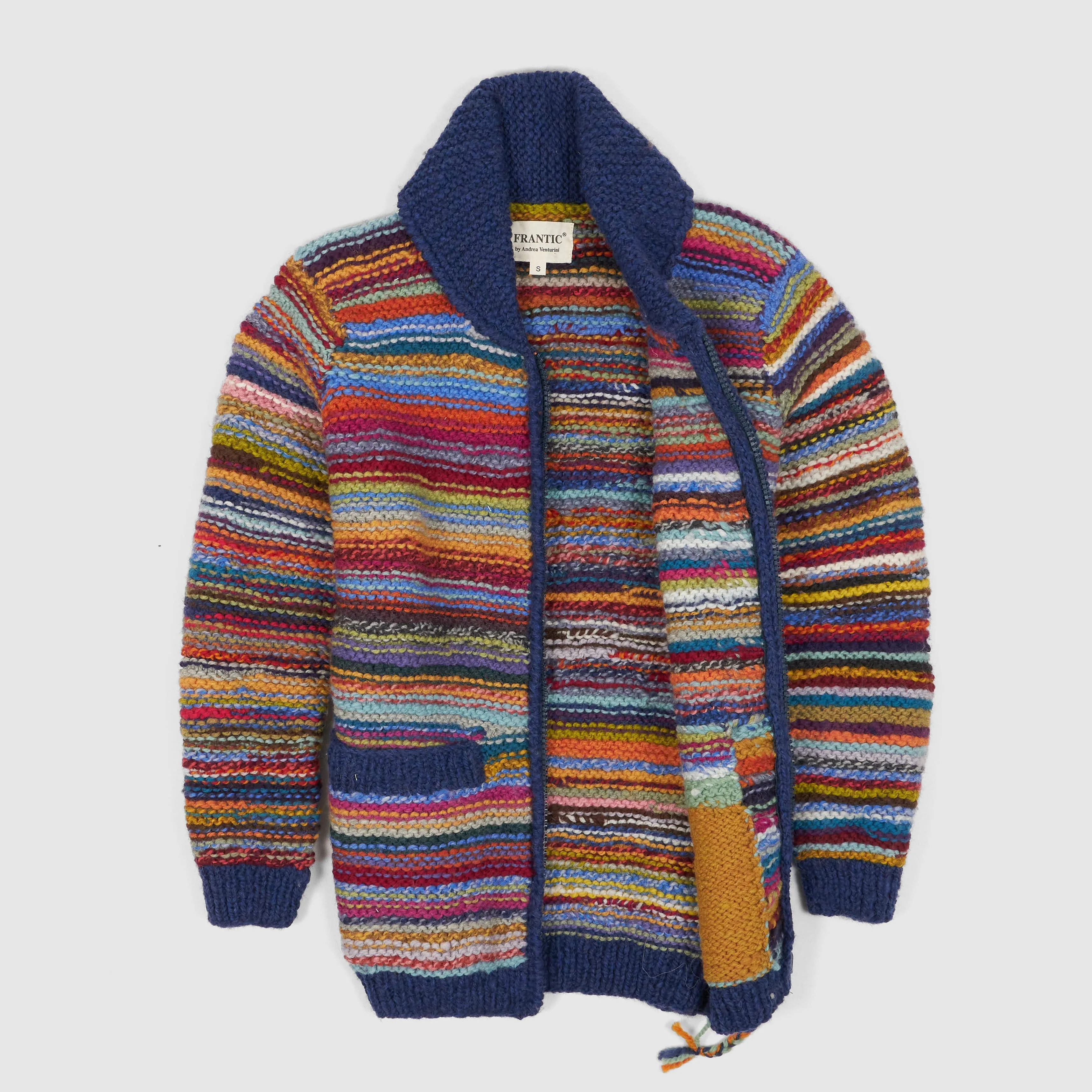 Frantic Ladies Hand Knitwear Full Zip Peggy Armas Cardigan