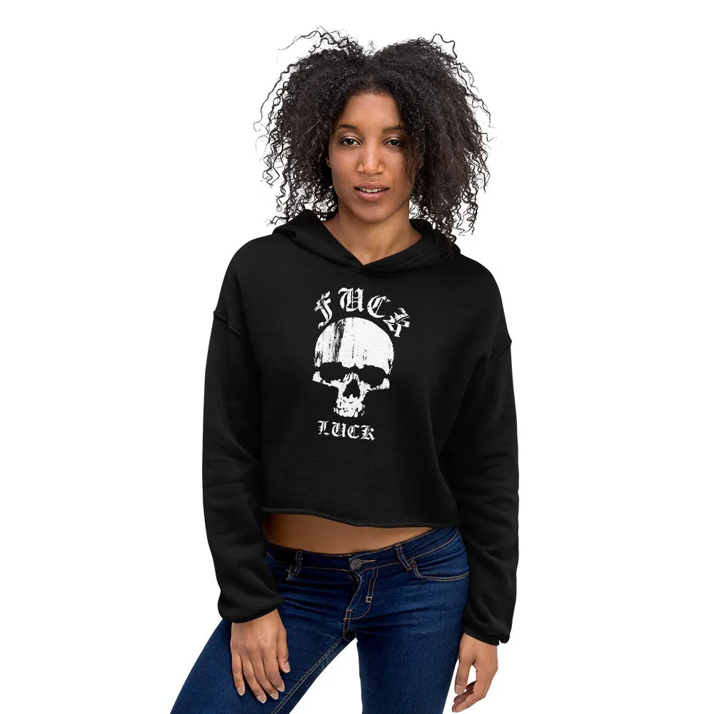 FUCK LUCK-WOMEN'S CROPPED HODDIE