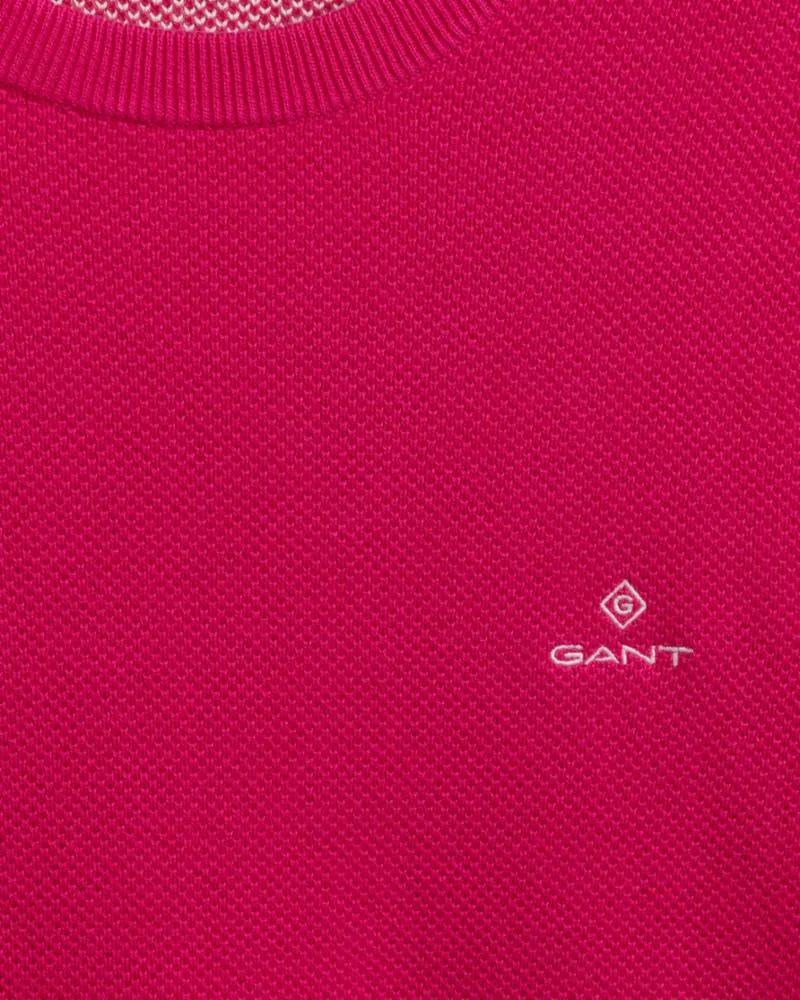 Gant Apparel Mens COTTON PIQUE C-NECK 619/PEACOCK PINK