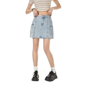 Girls Denim Mini Skirt