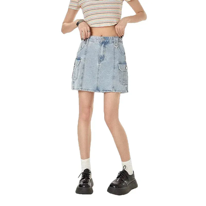 Girls Denim Mini Skirt