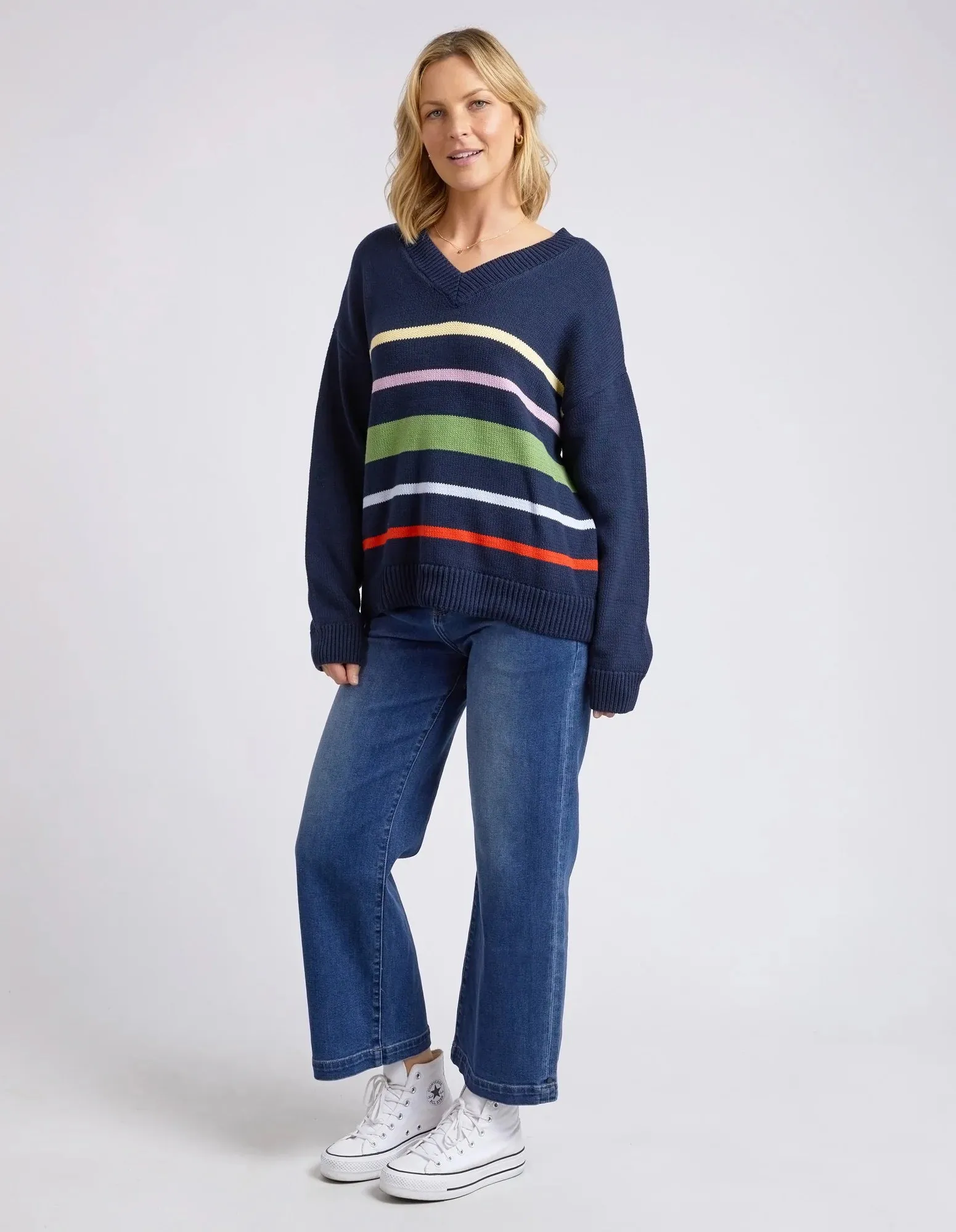 Harper Vee Neck - Navy