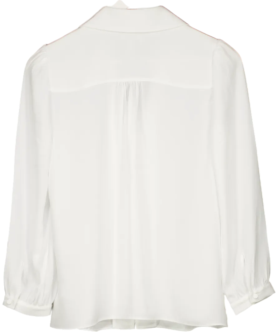 Hobbs White Madison Blouse UK 8