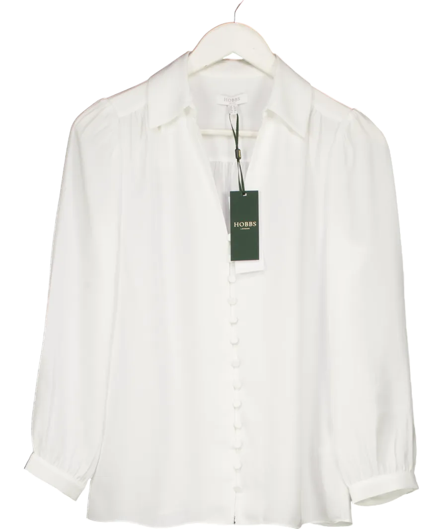Hobbs White Madison Blouse UK 8