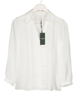 Hobbs White Madison Blouse UK 8