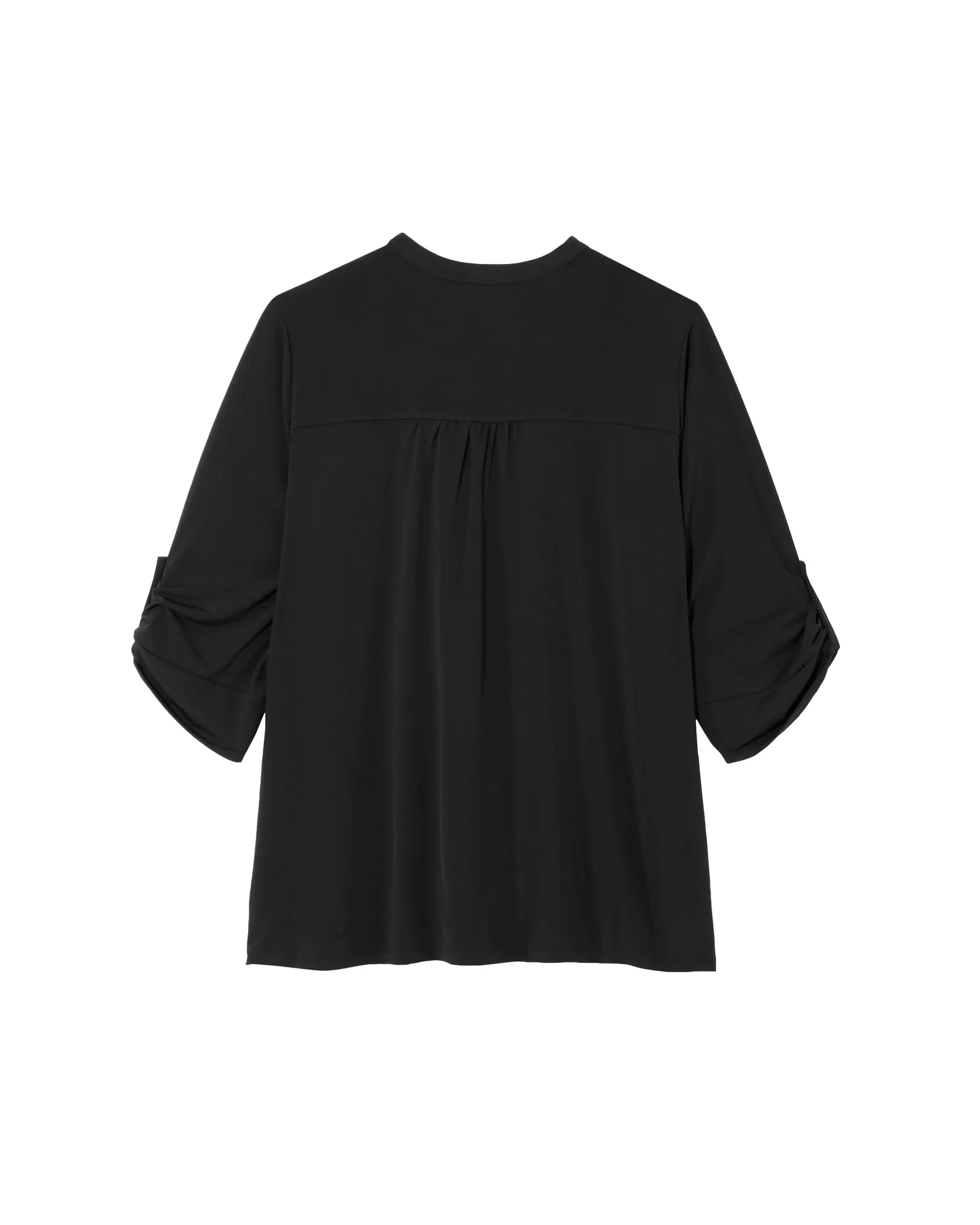 Janet Zip-Neck Blouse | Black