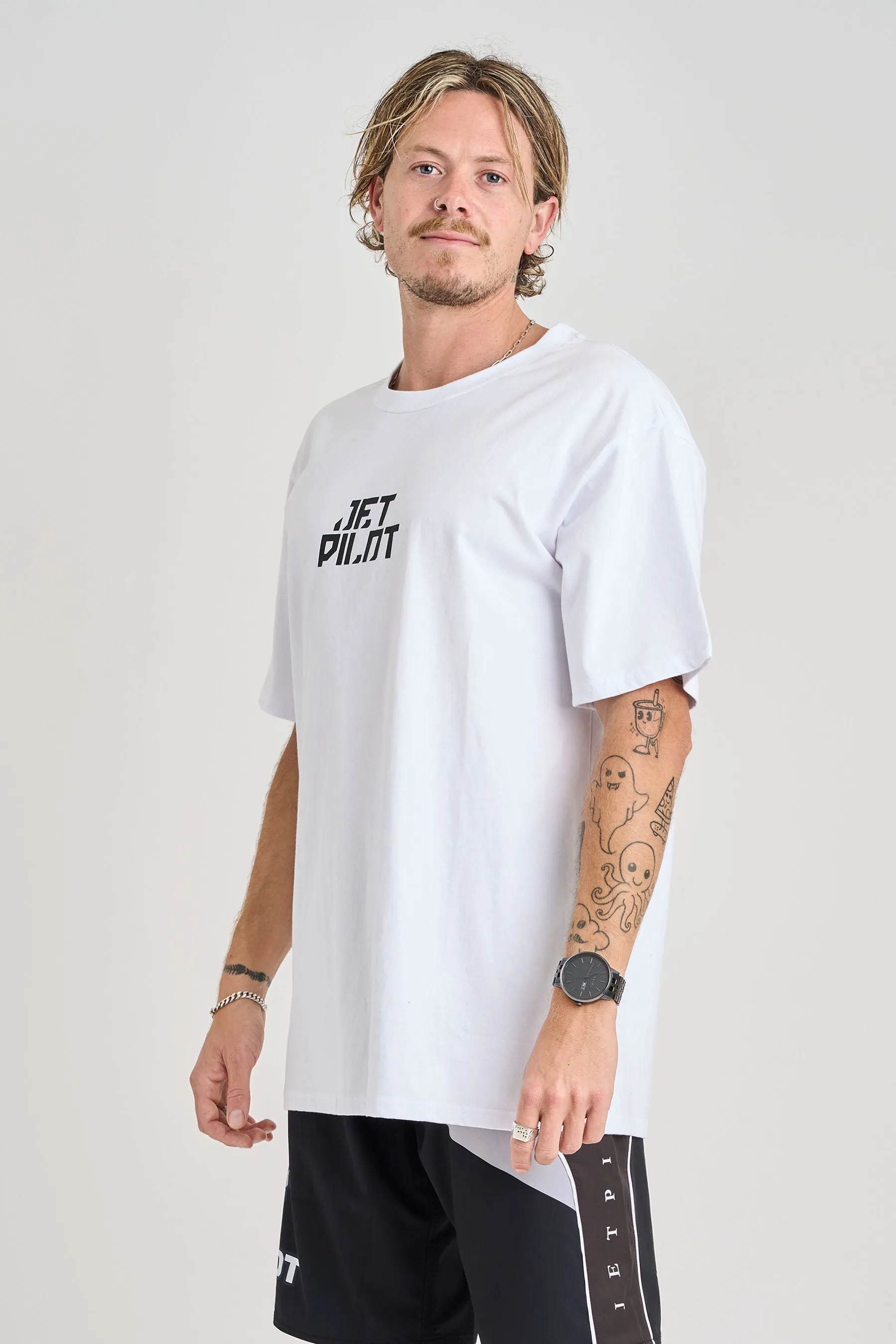 Jetpilot Corp Tee - White