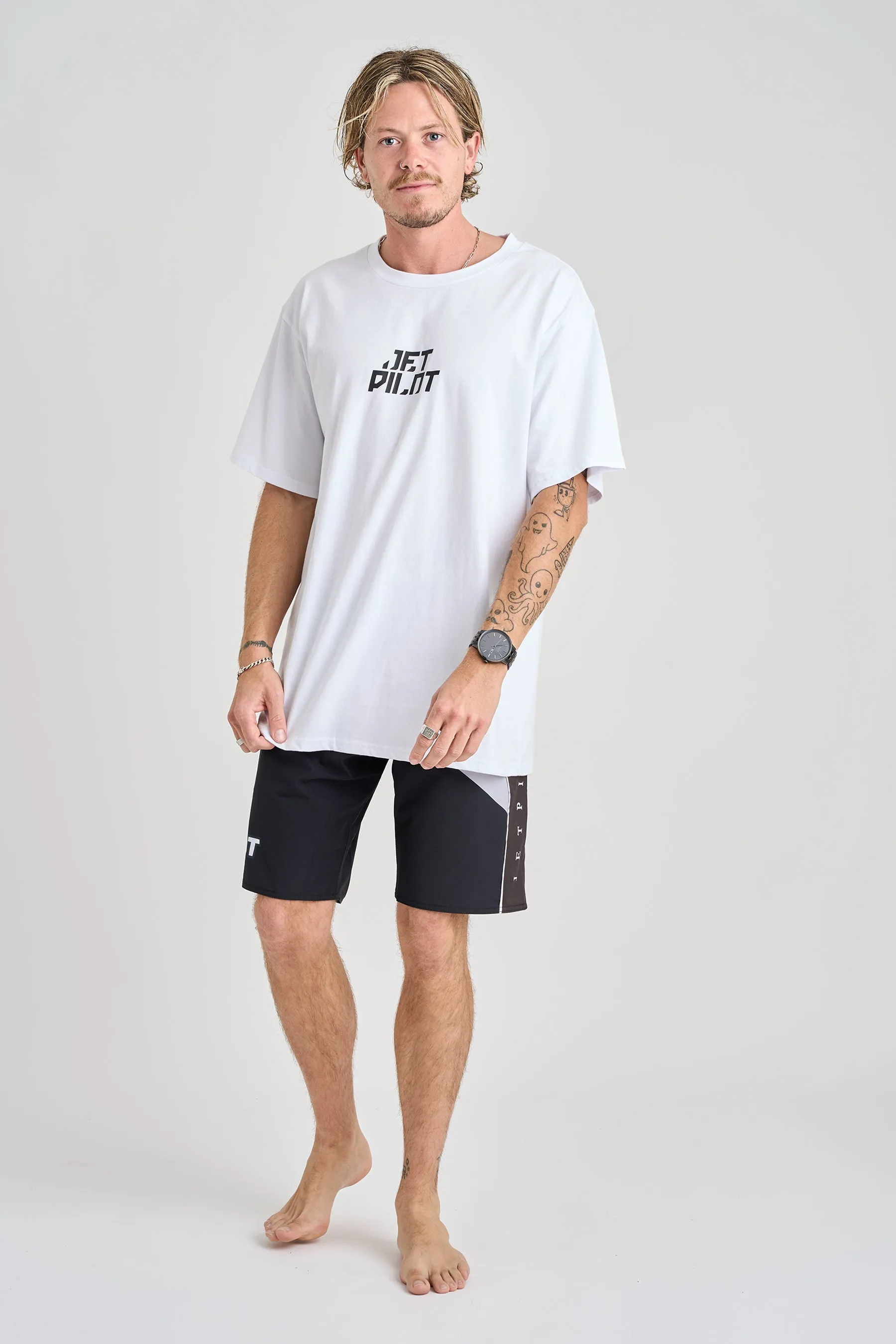 Jetpilot Corp Tee - White