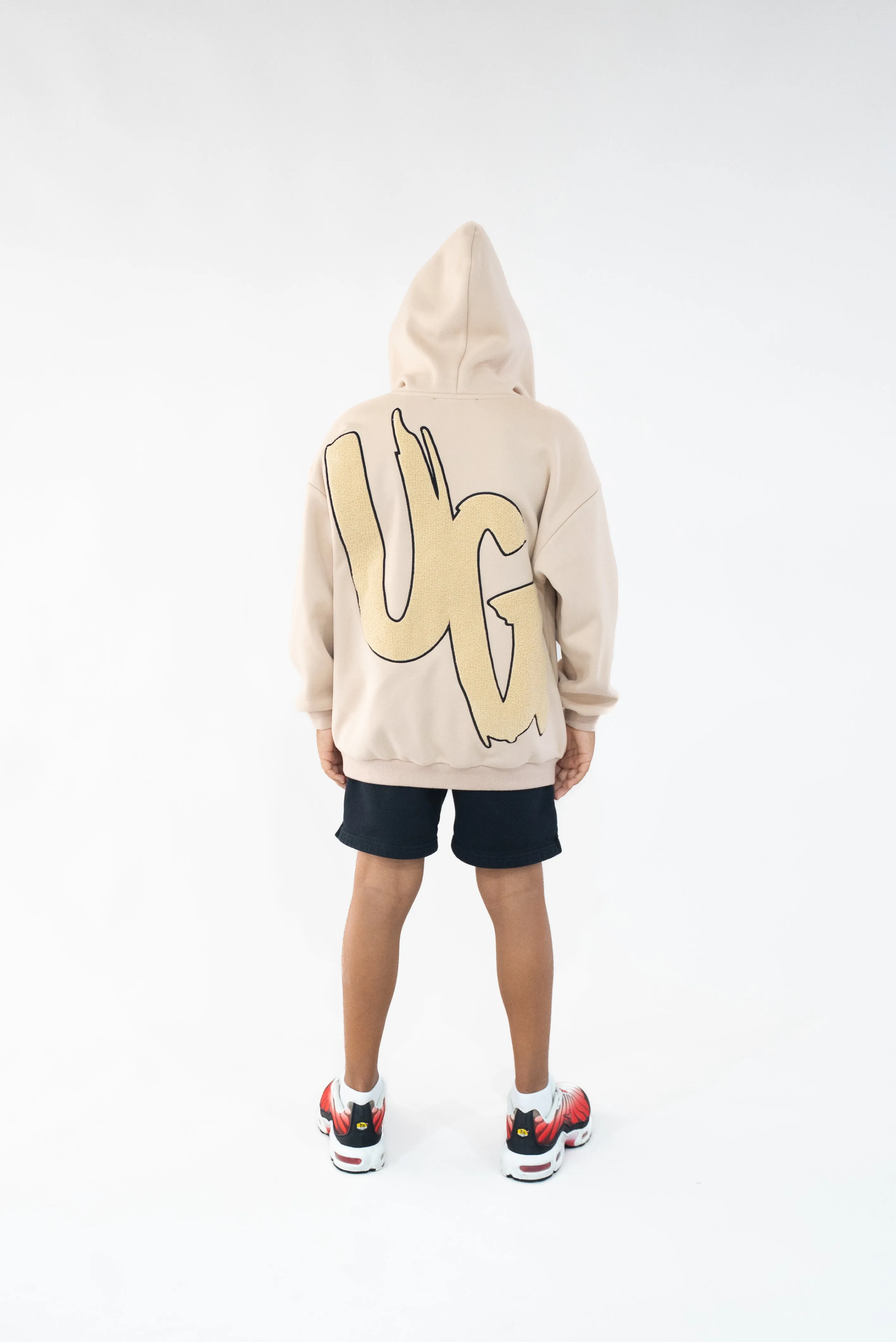 Kids Tan/Black " Moving In Silence " hoodie
