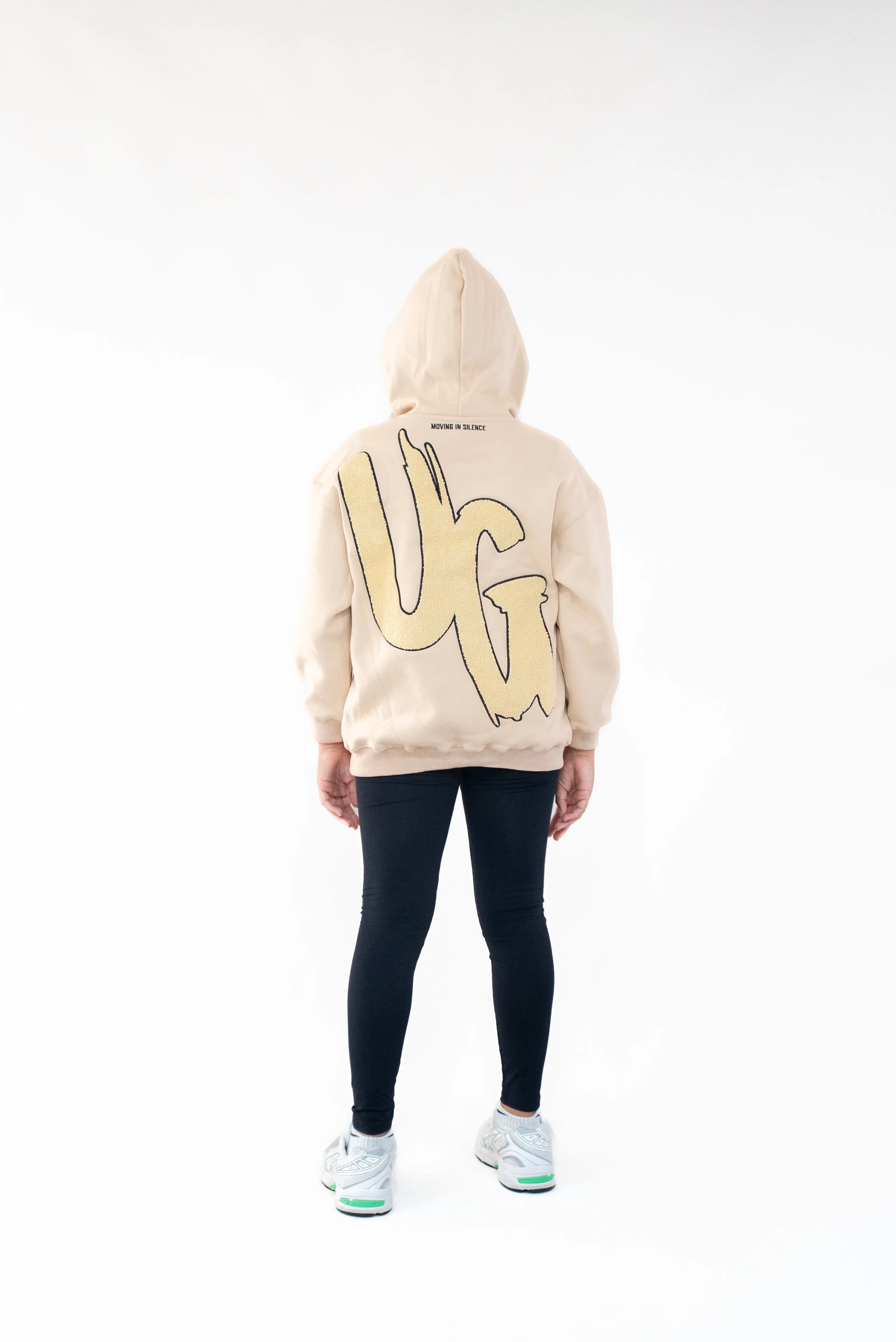 Kids Tan/Black " Moving In Silence " hoodie