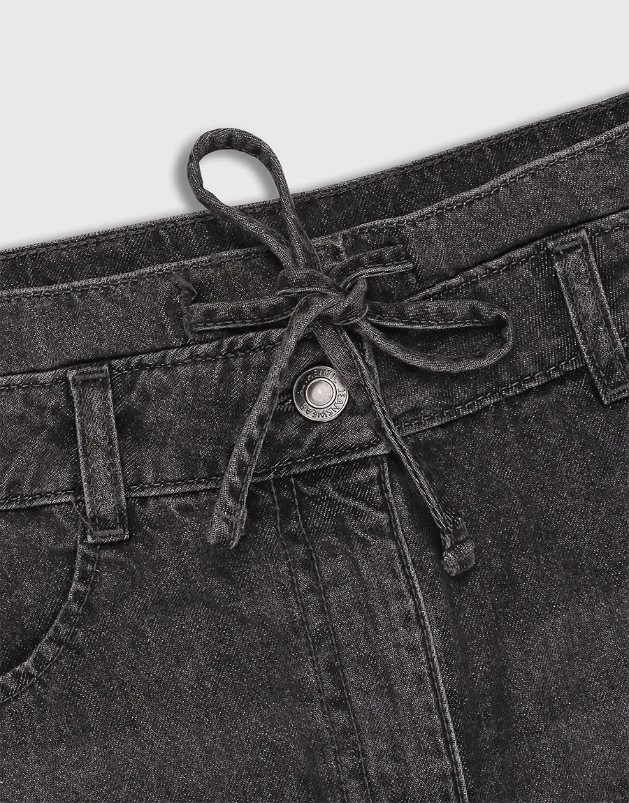 Ladies Petite Split Front Denim Skirt- Assorted Color