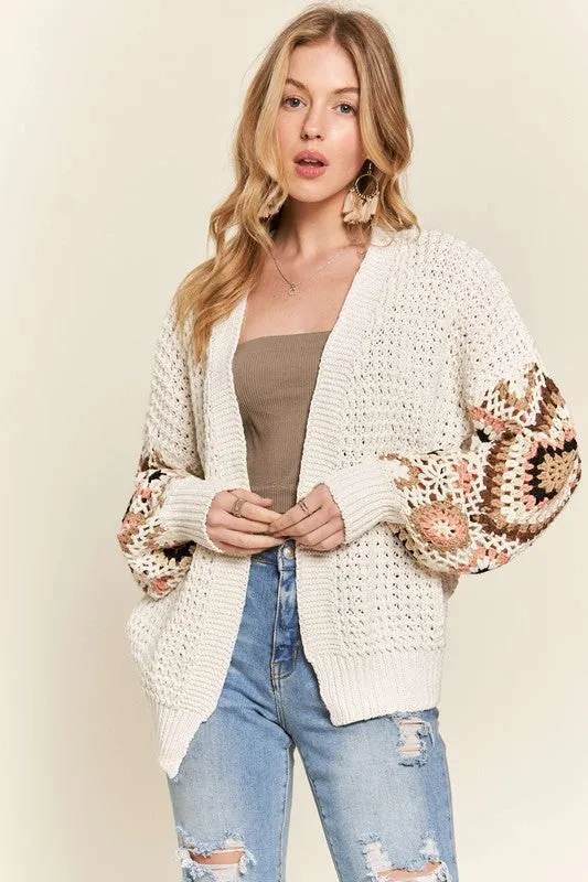 Lanie Crochet Cardigan in Ivory | URBAN ECHO SHOP