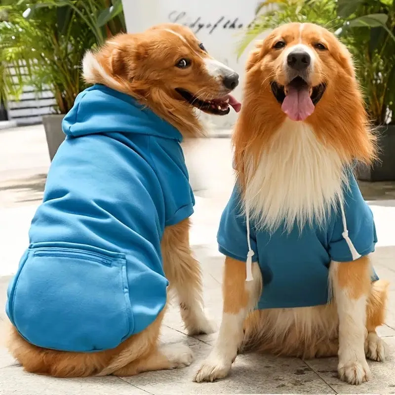 Large Dog Hoodie XXL, 3XL, 4XL, 5XL with Zip Pocket | Cute Sweatshirt for Dog