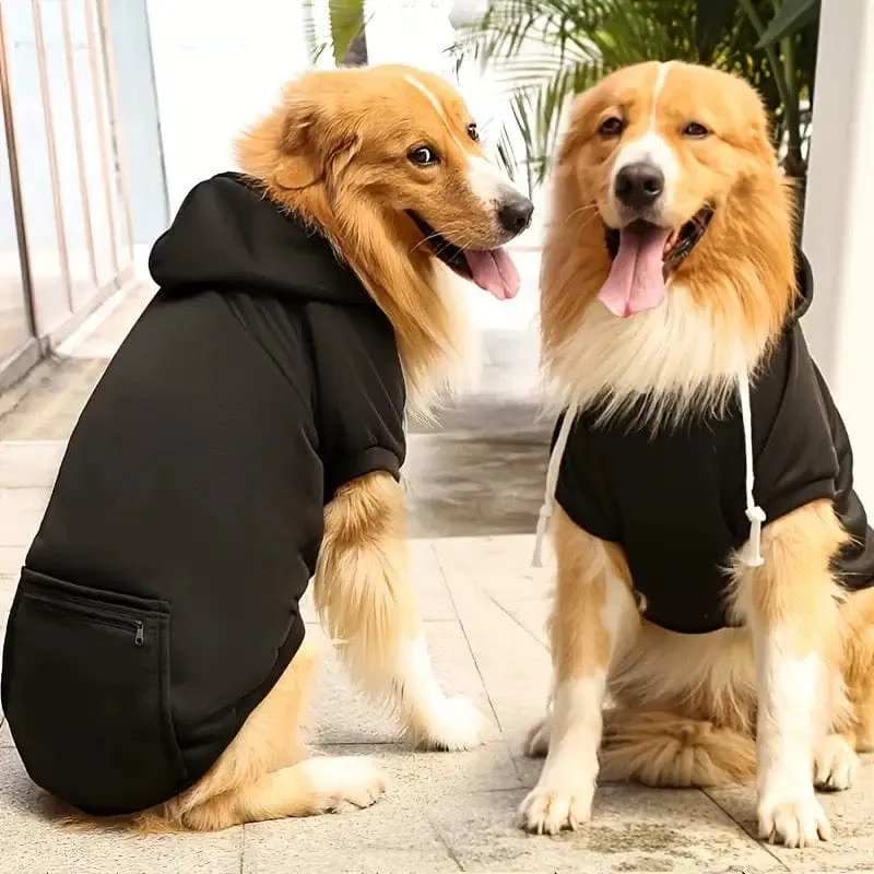 Large Dog Hoodie XXL, 3XL, 4XL, 5XL with Zip Pocket | Cute Sweatshirt for Dog