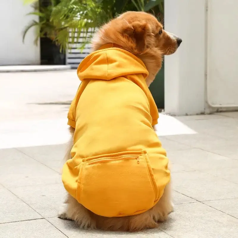 Large Dog Hoodie XXL, 3XL, 4XL, 5XL with Zip Pocket | Cute Sweatshirt for Dog