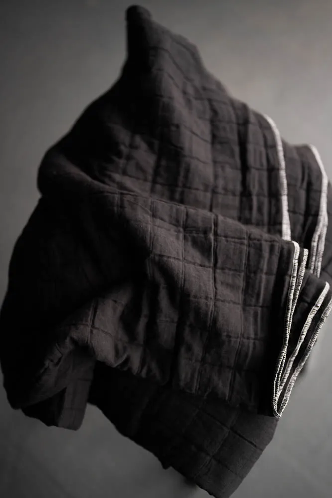 Lunar Black Cotton Jacquard