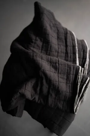 Lunar Black Cotton Jacquard