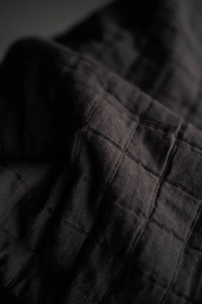 Lunar Black Cotton Jacquard