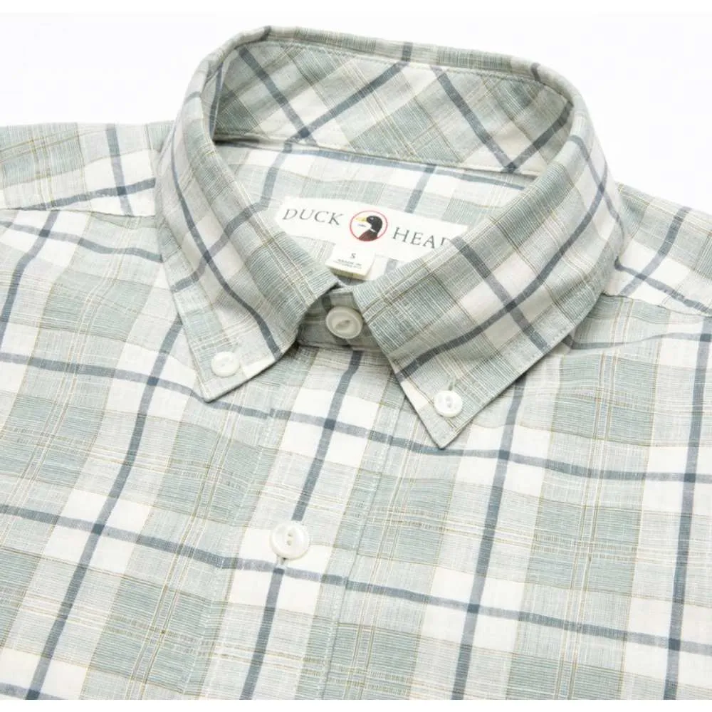 Men's Fanning Plaid Slub Short Sleeve Shirt