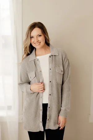 Mineral Washed Button Down Jacket
