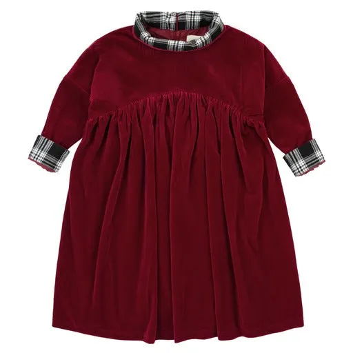 Mini Nod Velvet Turtleneck Midi Dress Red