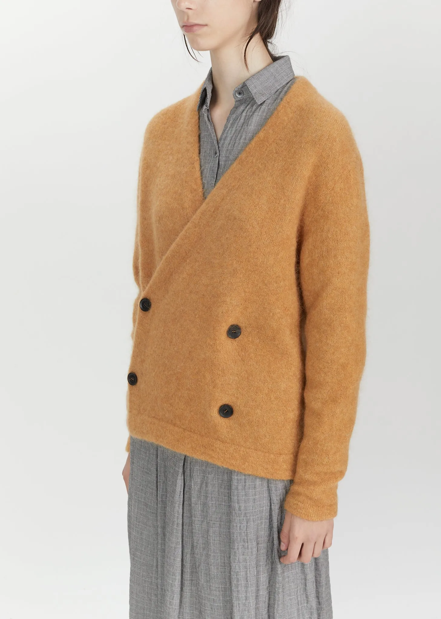 Mohair Double Breasted Cardigan