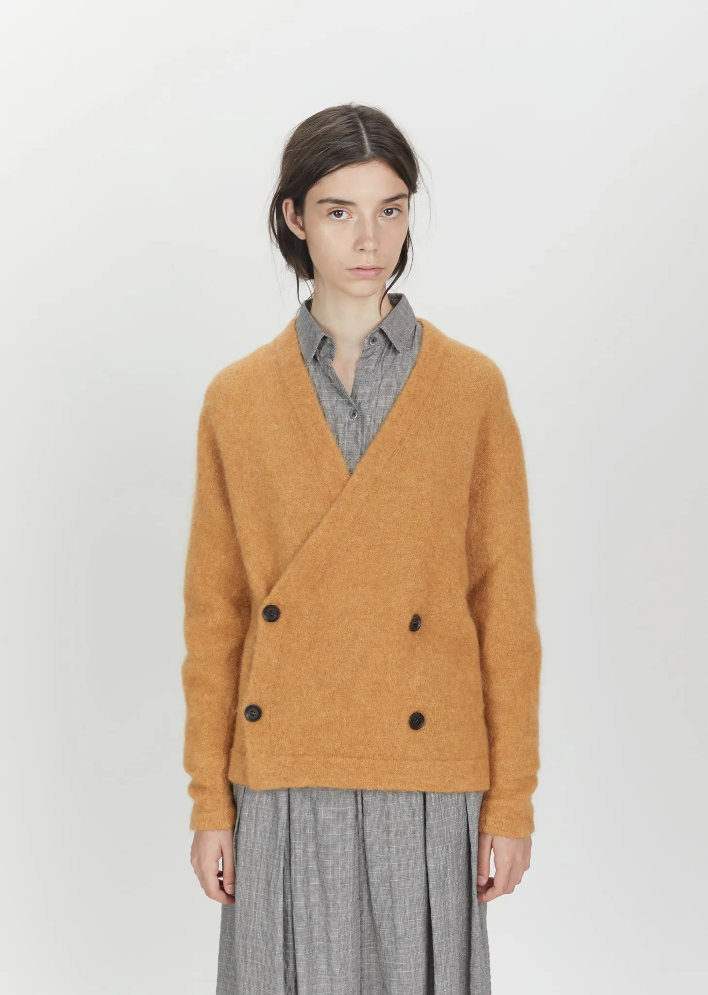 Mohair Double Breasted Cardigan
