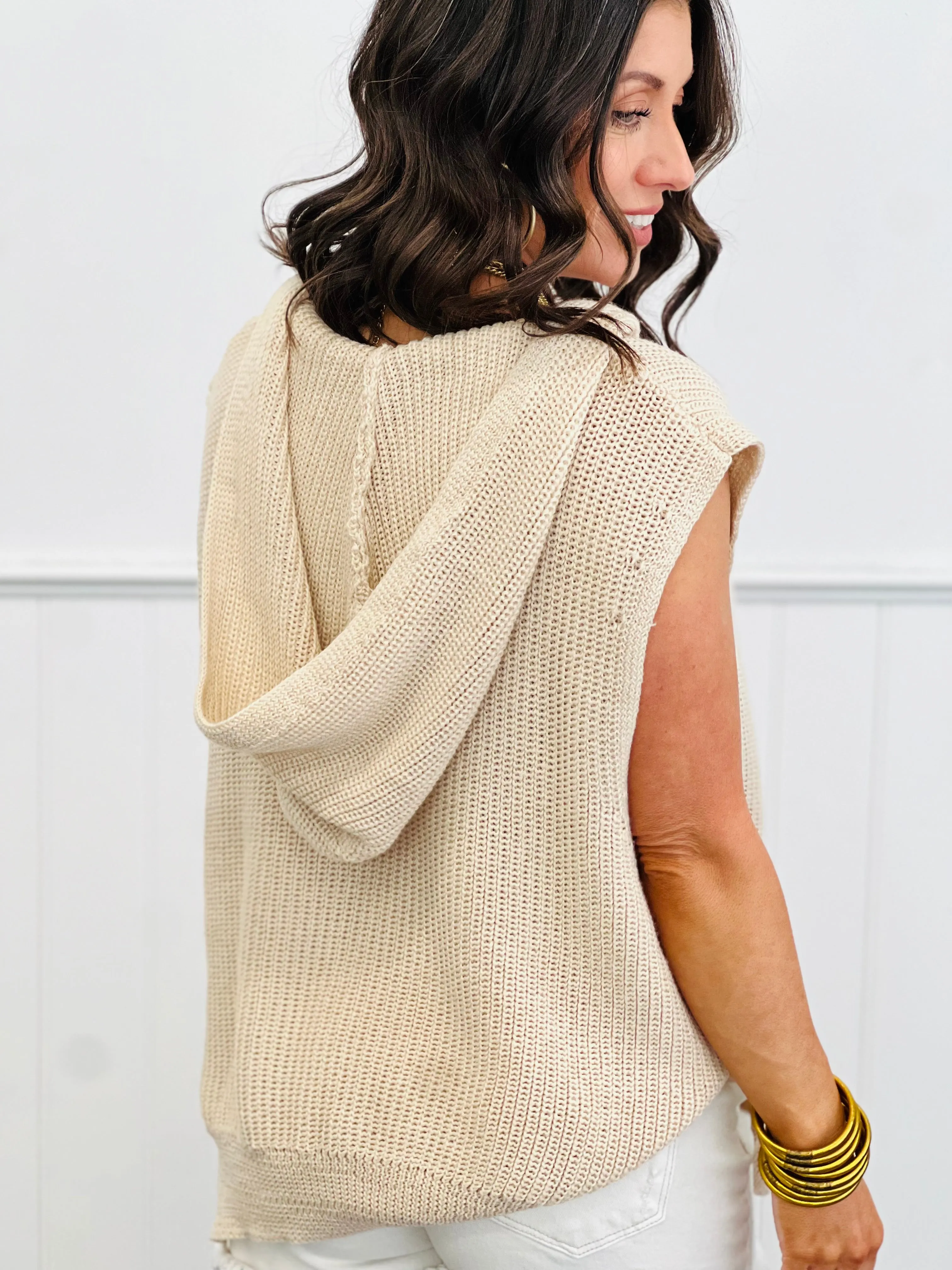 Natural Knit Hoodie Top (Reg. & Plus)