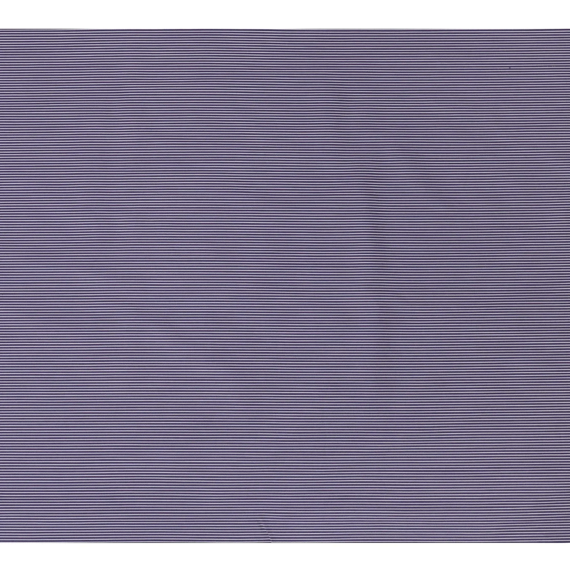 Navy Blue and White Micro Striped 100% Cotton Shirting Fabric, 150 cm Width, Made in Italy-D20480
