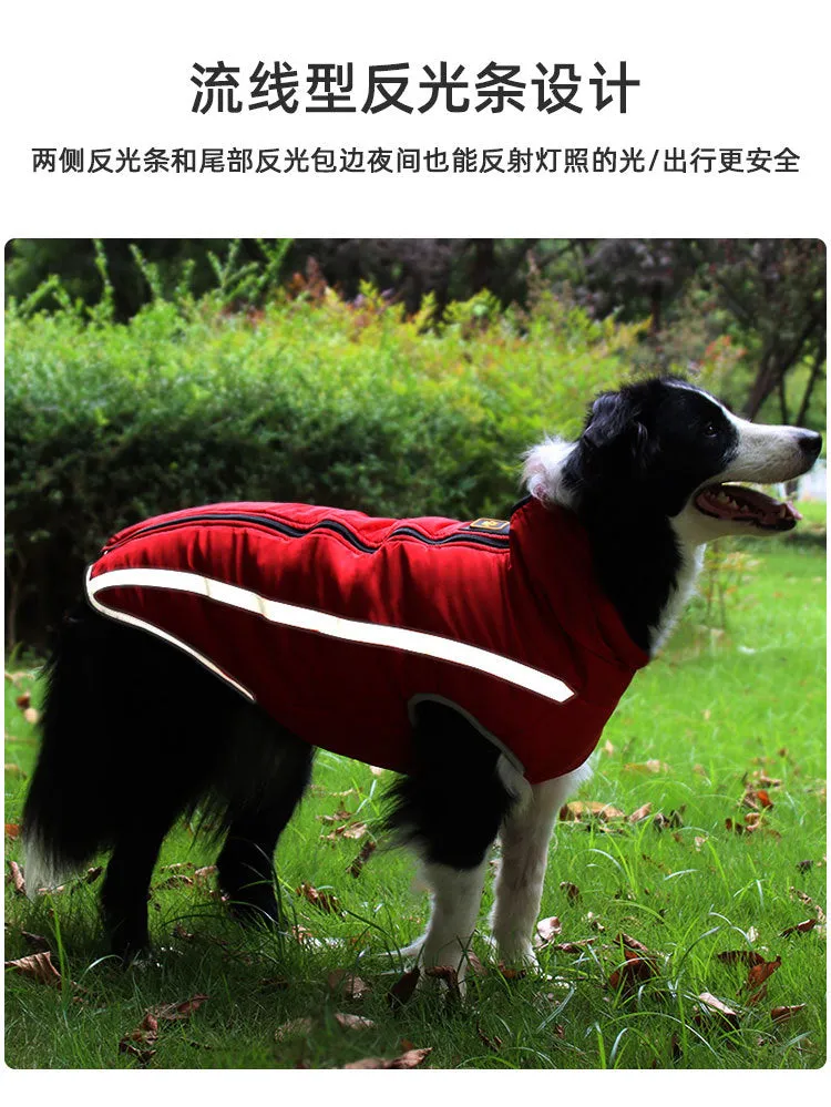 Pet clothing for autumn and winter reflective and warm jackets