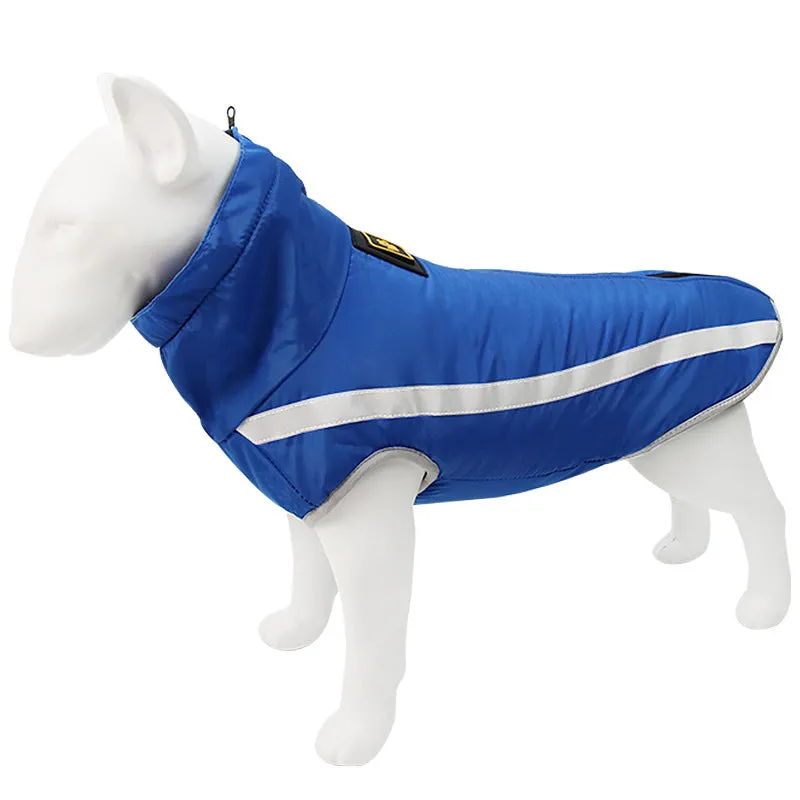 Pet clothing for autumn and winter reflective and warm jackets
