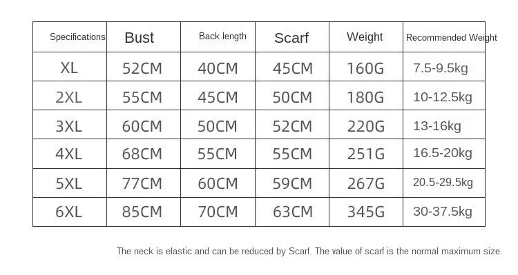 Pet clothing for autumn and winter reflective and warm jackets