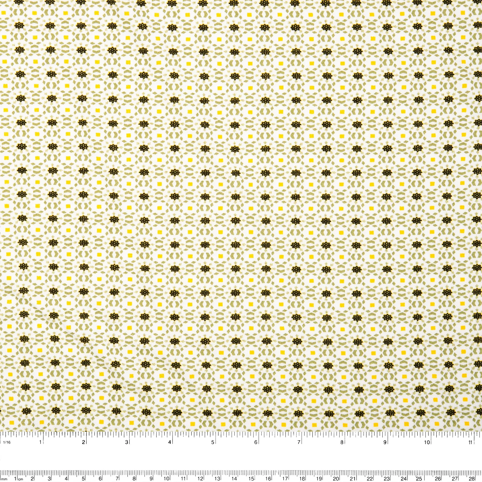 Printed Viscose Knit - ARIELLA - Abstract - White / Green