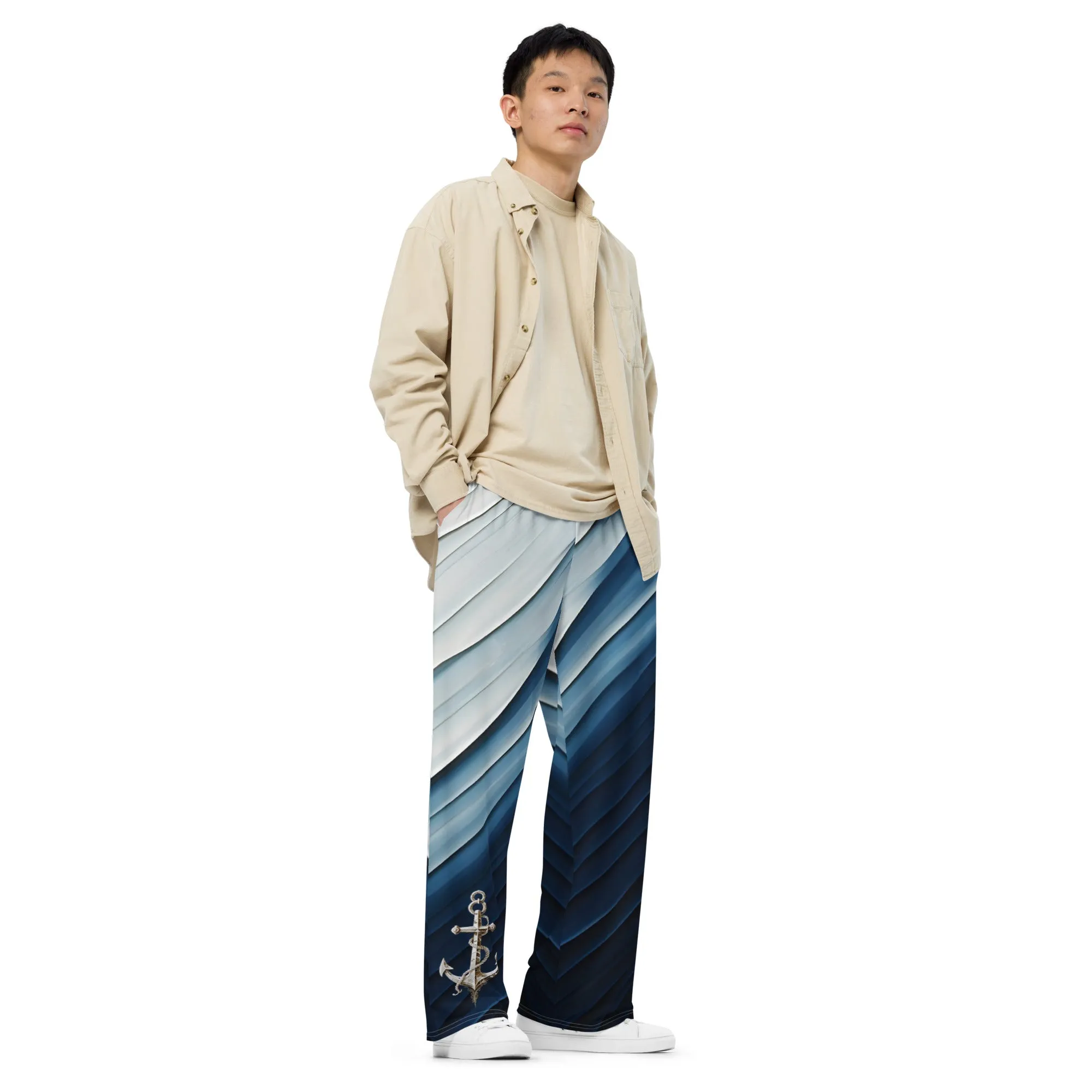 "Coastal Chic" Collection - Designer Unisex Wide Leg Pants