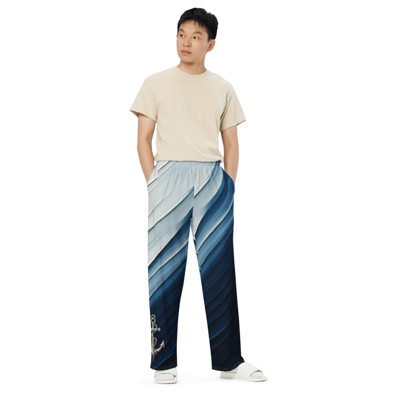 "Coastal Chic" Collection - Designer Unisex Wide Leg Pants