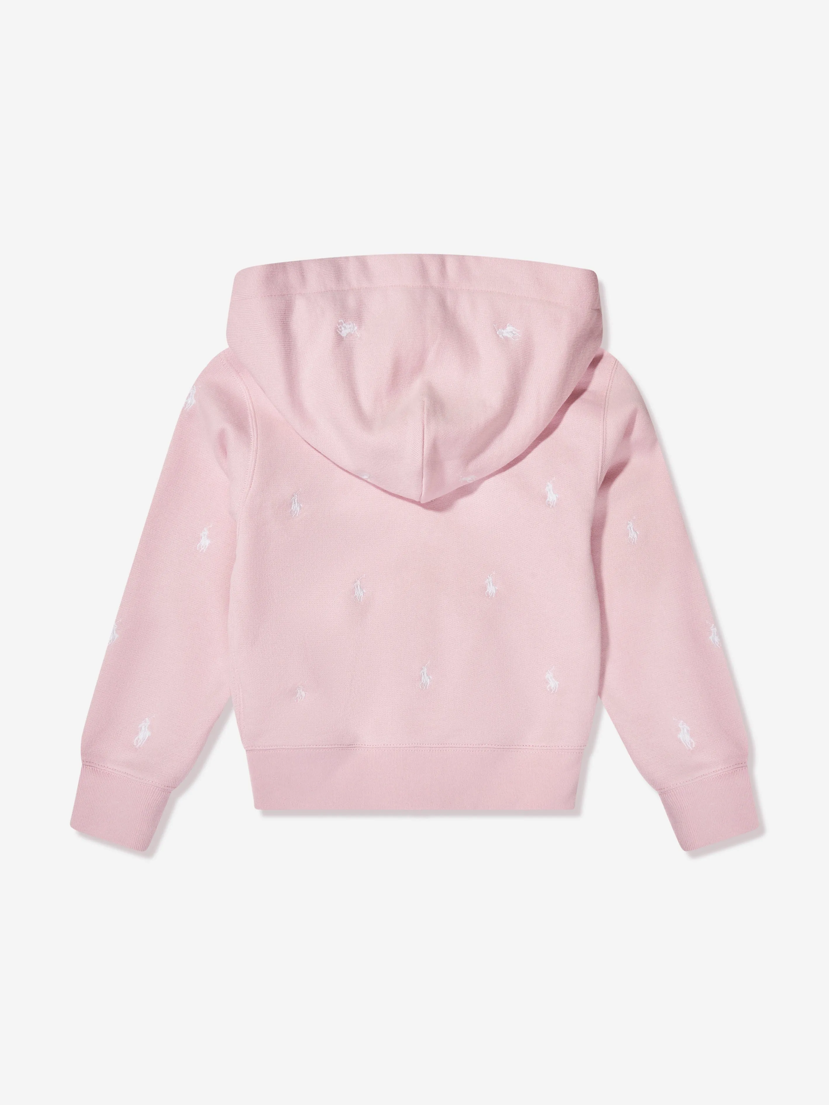 Ralph Lauren Girls Logo Zip Up Top in Pink