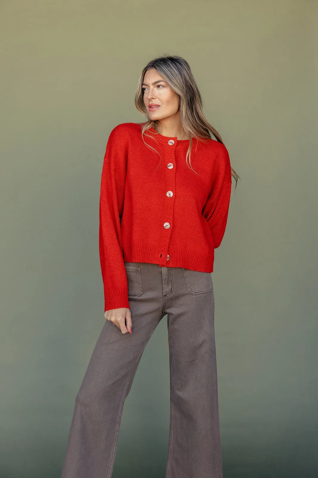 Redwood Forest Button Cardigan