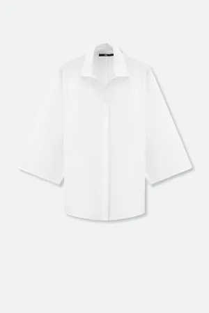 REMI KIMONO SLEEVE SHIRT IN ITALIAN COTTON STRETCH