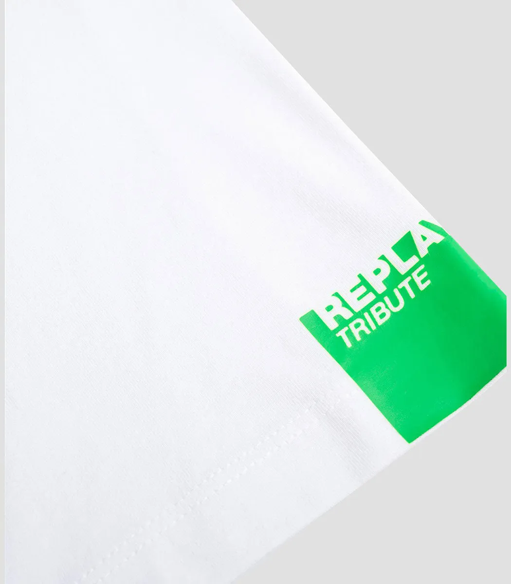 Replay The Joker T Shirt In White Red For Men