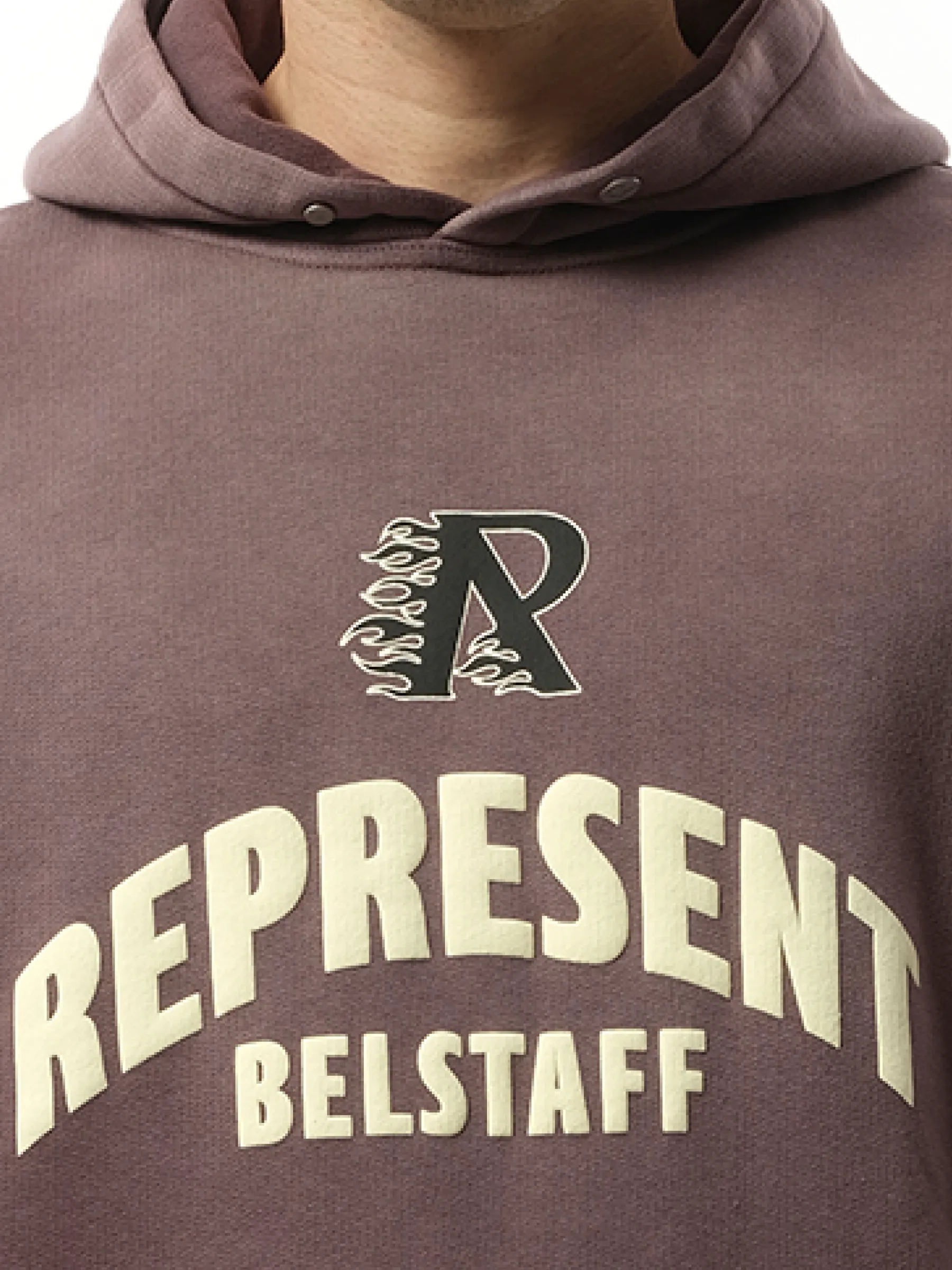 Represent X Belstaff Flame Pheonix Hoodie in Plum